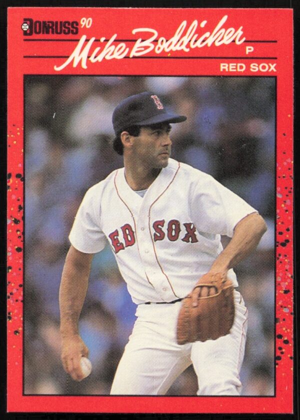 Mike Boddicker 1990 Donruss card #280, showing pitcher in uniform with red borders.