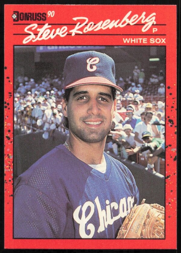 Steve Rosenberg 1990 Donruss Card #253, Chicago White Sox Pitcher, Front View