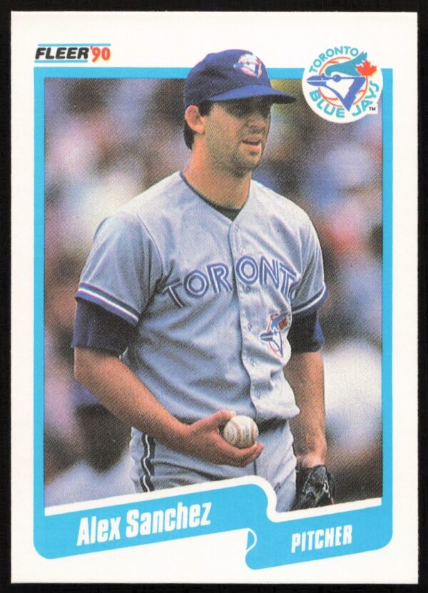 Alex Sanchez 1990 Fleer Baseball Card #92 Front Action Shot