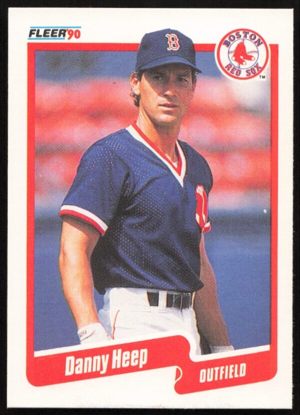 Danny Heep 1990 Fleer Baseball Card #278 featuring vibrant design and classic player portrait.