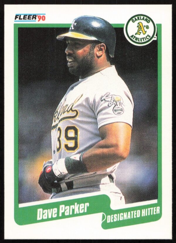 Dave Parker 1990 Fleer Card #18, Oakland Athletics, Baseball Trading Card.