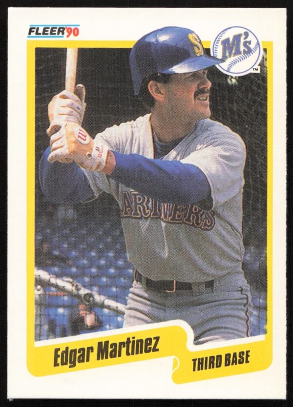 Edgar Martinez 1990 Fleer #520 Seattle Mariners Baseball Card Front