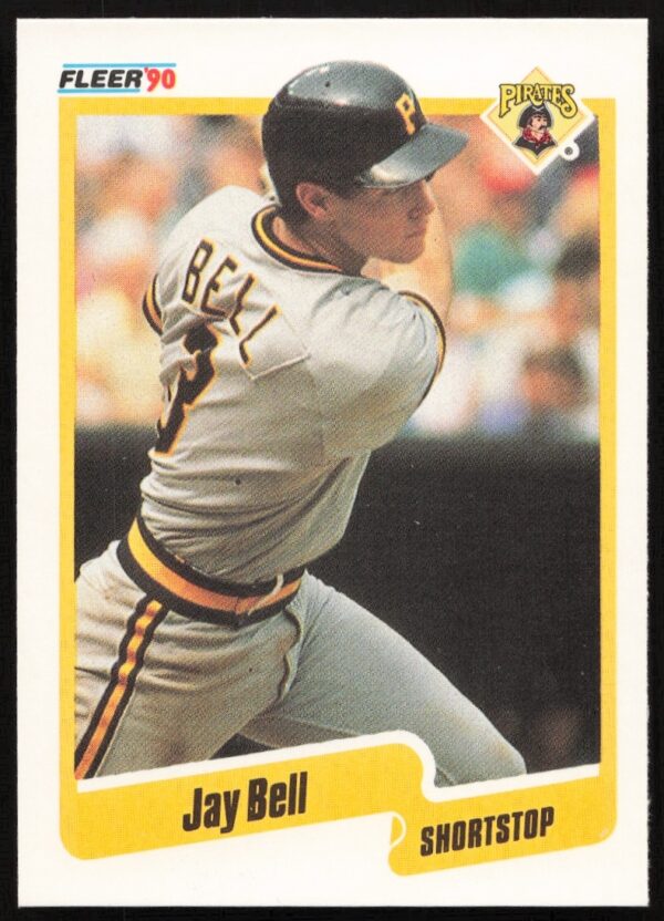 Jay Bell 1990 Fleer Baseball Card, Pittsburgh Pirates #459 (Front).