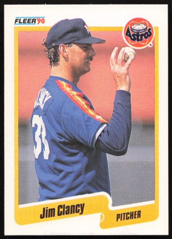 Jim Clancy 1990 Fleer Baseball Card #226, Houston Astros Pitcher, Front View