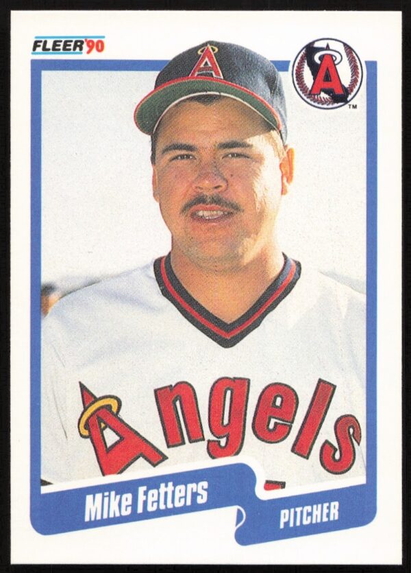 Front of 1990 Fleer Mike Fetters #131 baseball card, featuring player details and uniform.