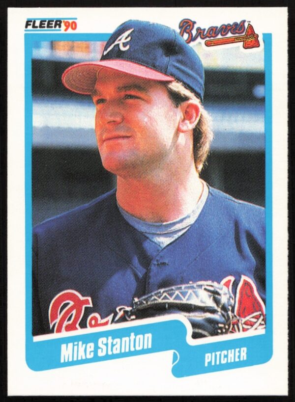 Mike Stanton 1990 Fleer Yankees Baseball Card #596 Front View