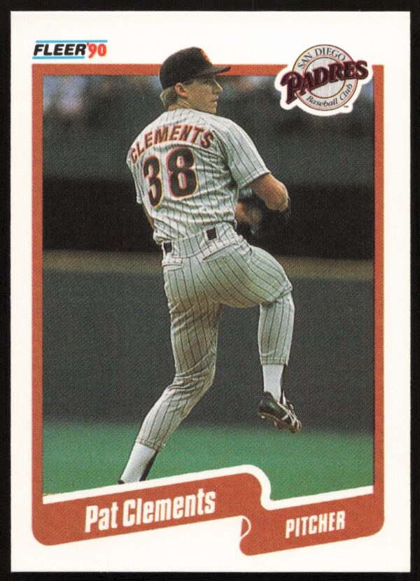 1990 Fleer Pat Clements baseball card showcasing player in uniform, card number 153.