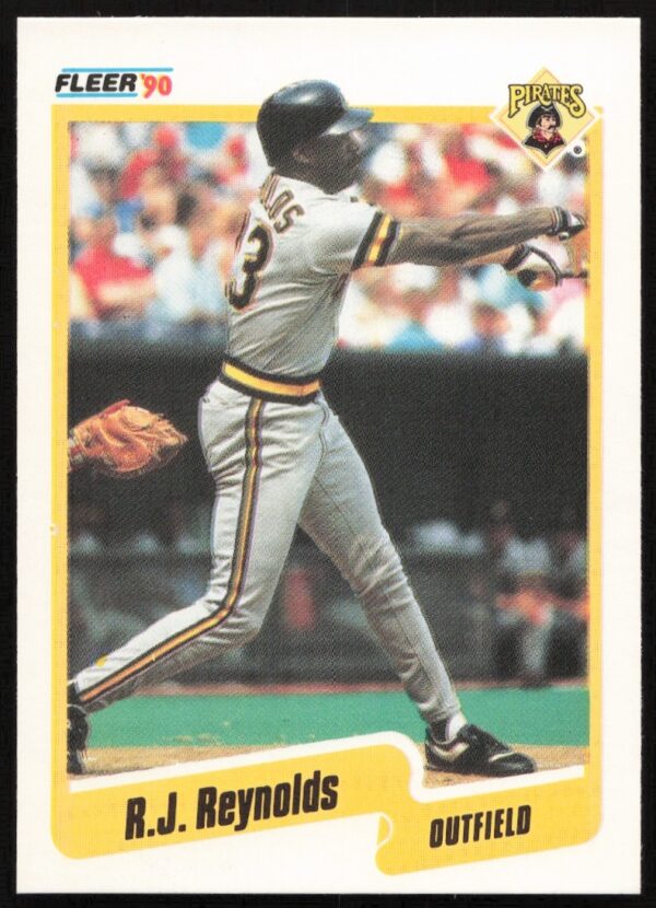 1990 Fleer R.J. Reynolds Pittsburgh Pirates baseball card #478, featuring batting stance.