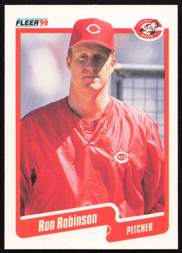 1990 Fleer Ron Robinson baseball card #431, featuring team uniform.