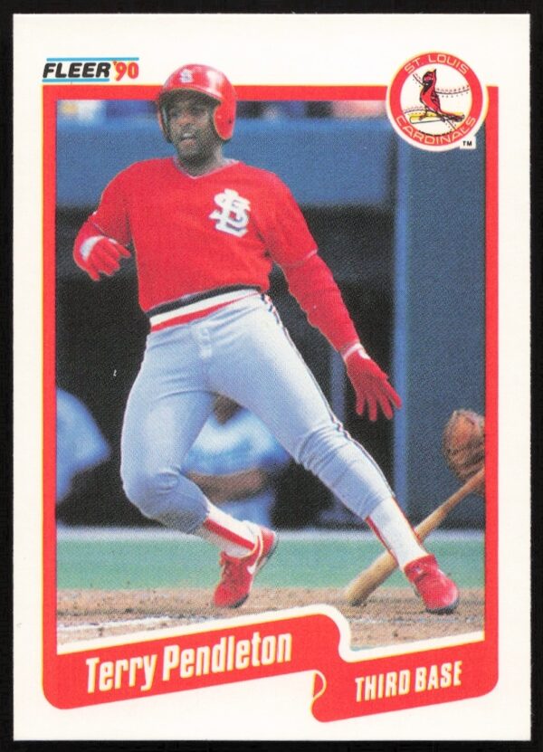 Terry Pendleton 1990 Fleer Baseball Card #257, front view.
