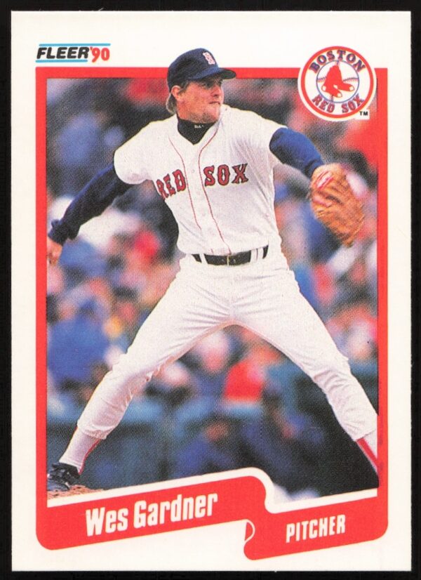 Front of 1990 Fleer Baseball Card #275 featuring player Wes Gardner.