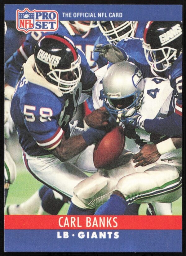 1990 Pro Set Carl Banks NFL Giants Trading Card Front #223