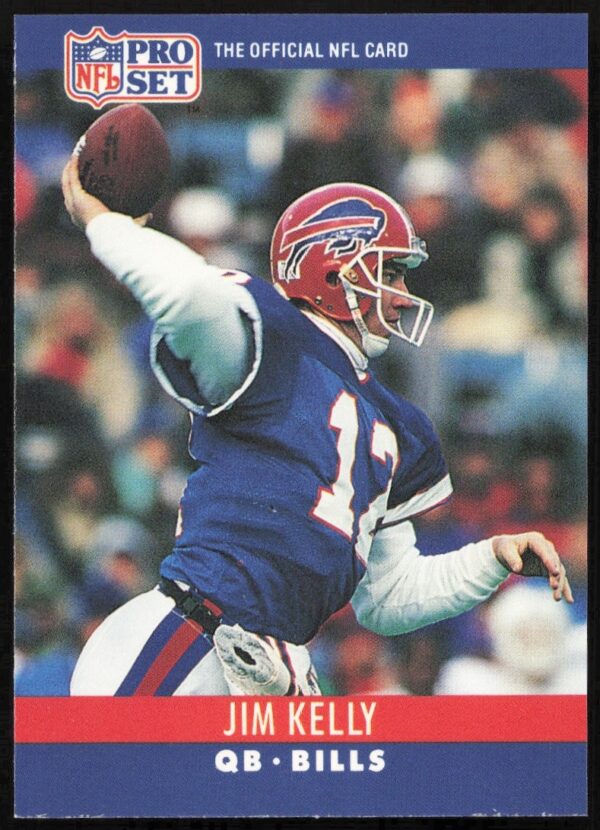 Jim Kelly 1990 Pro Set Football Card #40 Front View Featuring Buffalo Bills Quarterback