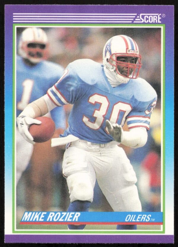 1990 Score Football Card #441: Mike Rozier in action for Houston Oilers.