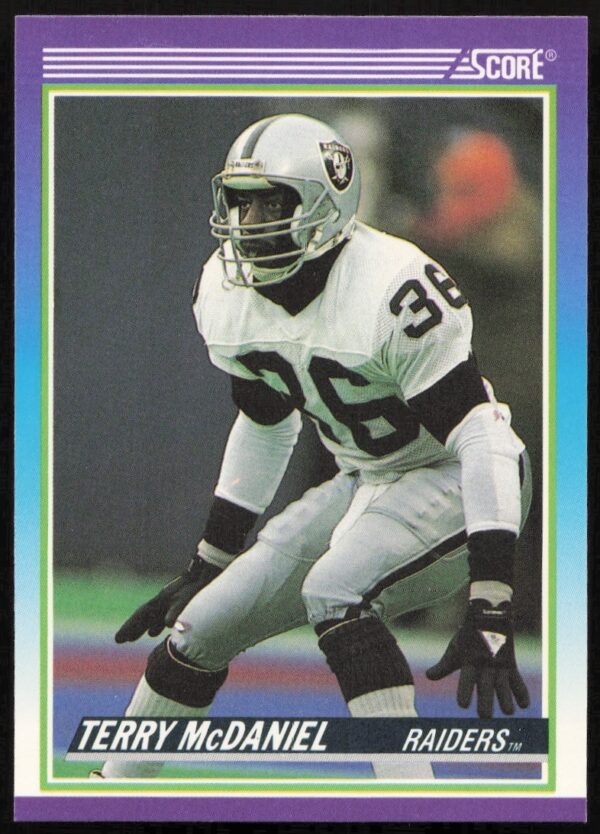 1990 Score Football Card #521 Terry McDaniel Front View