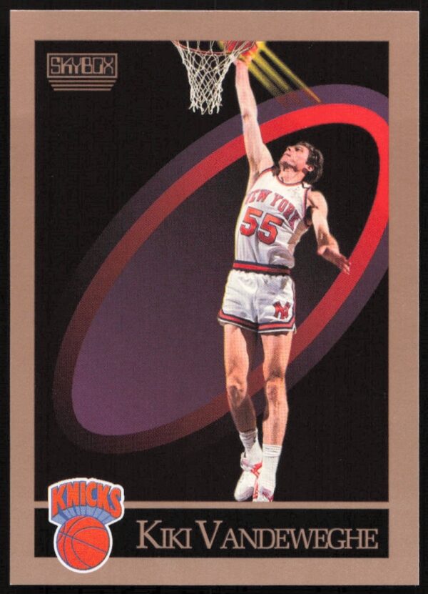 1990 SkyBox Basketball Card #194: Kiki Vandeweghe in Action Pose.
