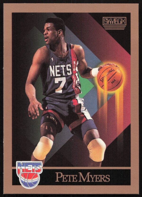 Pete Myers 1990 SkyBox Basketball Card #184 Front View