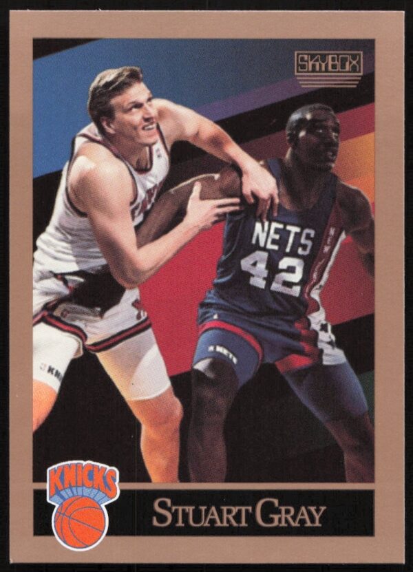1990 SkyBox Stuart Gray Basketball Card #188 showcasing dynamic early 90s athleticism.