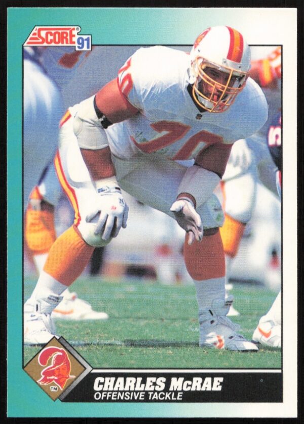 1991 Charles McRae Score Football Card #45T - Front Image in Vibrant Colors.