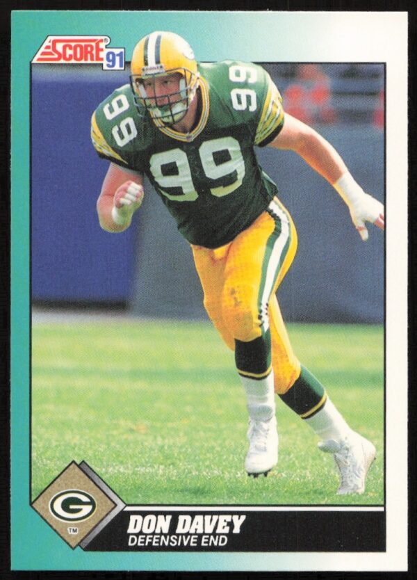 Football player Don Davey on 1991 Score Supplemental card, number 31T.