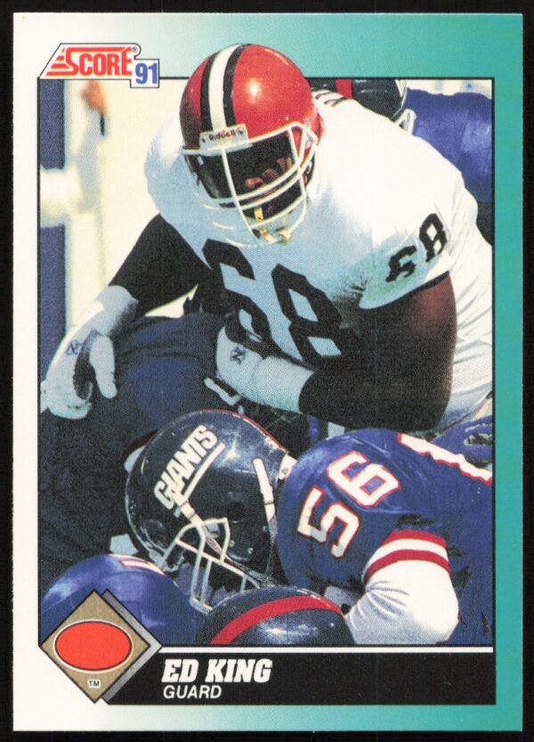 1991 Score Supplemental Ed King football card #108T featuring NFL offensive lineman.