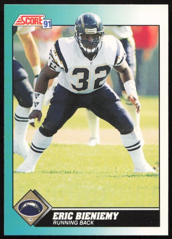 1991 Score Supplement Football Card #95T Eric Bieniemy in NFL Uniform Front View