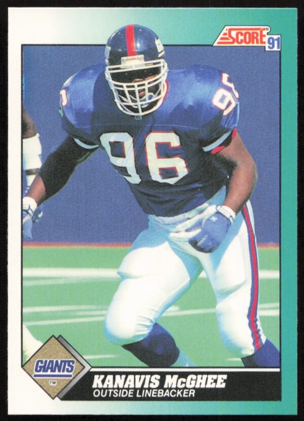 1991 Kanavis McGhee Score Supplemental Football Card #43T, Front View