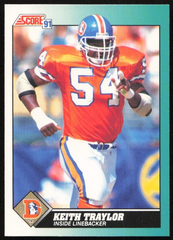 Keith Traylor 1991 Score Football Card #86T Front Side Image