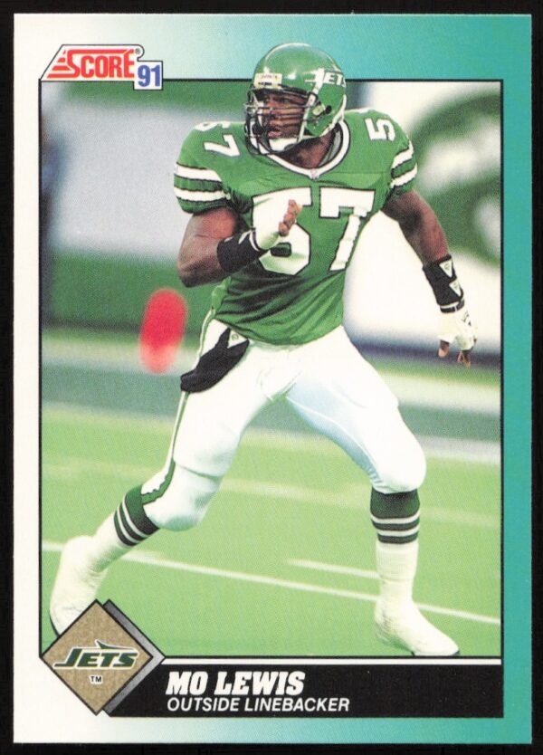 Mo Lewis 1991 Score Supplemental card #63T featuring New York Jets linebacker.