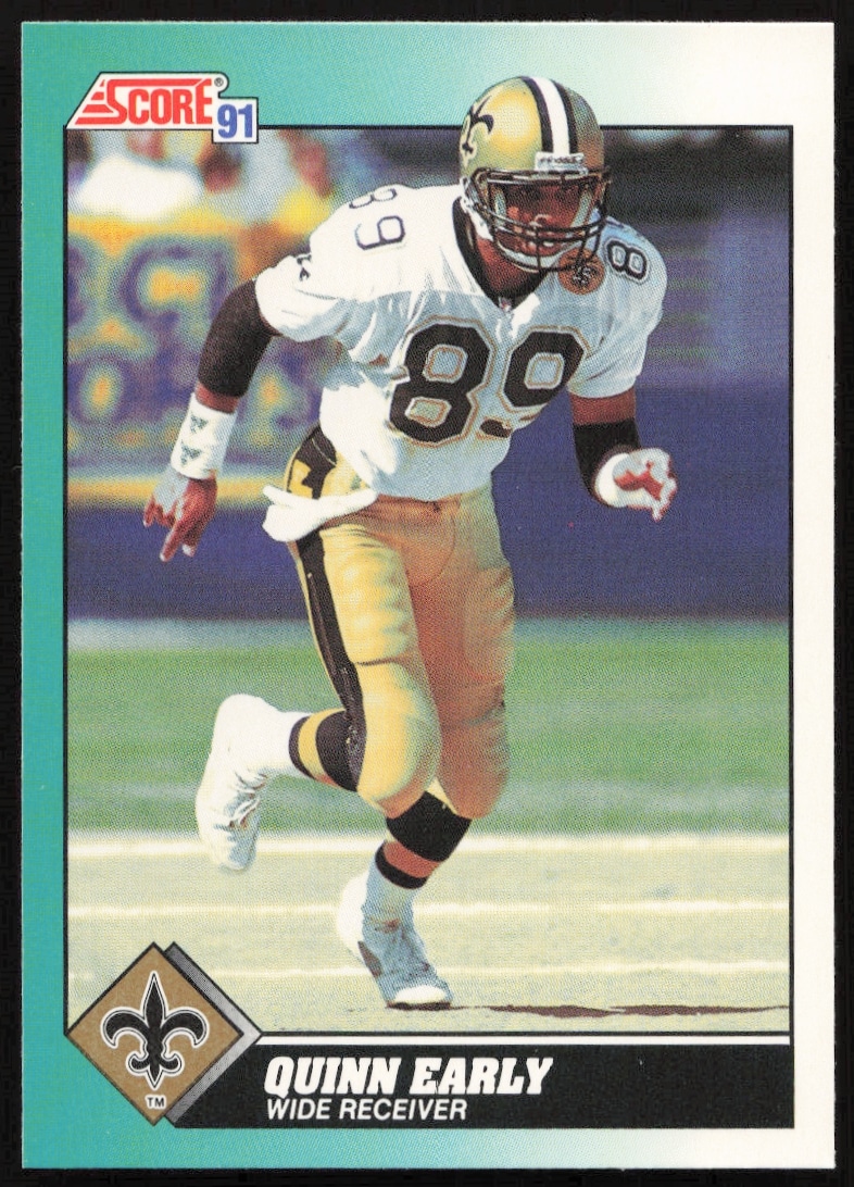 Front of 1991 Score football card featuring Quinn Early, card number 46T, in team uniform.