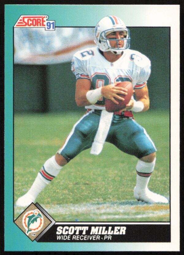 1991 Score Scott Miller #73T card front, vibrant colors, early 90s baseball collectible.
