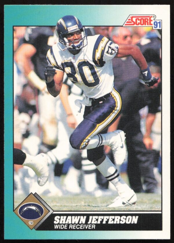 Shawn Jefferson 1991 Score Football Card #67T - Wide Receiver Action Pose