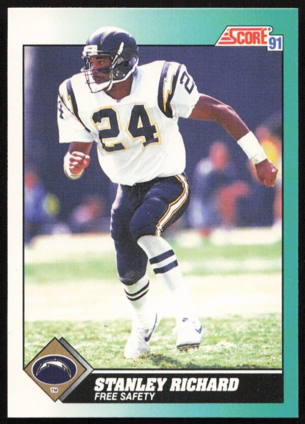 Stanley Richard NFL Card 1991 Score Supplemental #57T Front View.