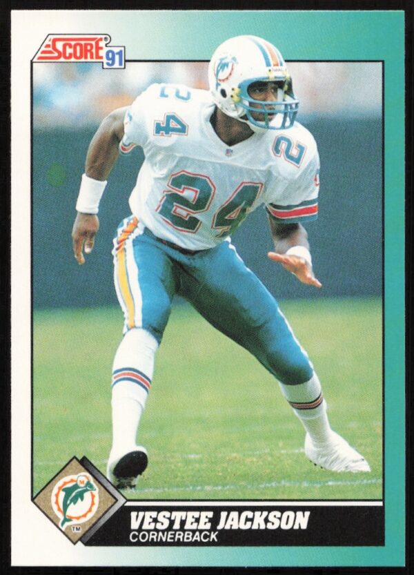 Vestee Jackson 1991 Score Football Card #39T, Chicago Bears Action Pose.