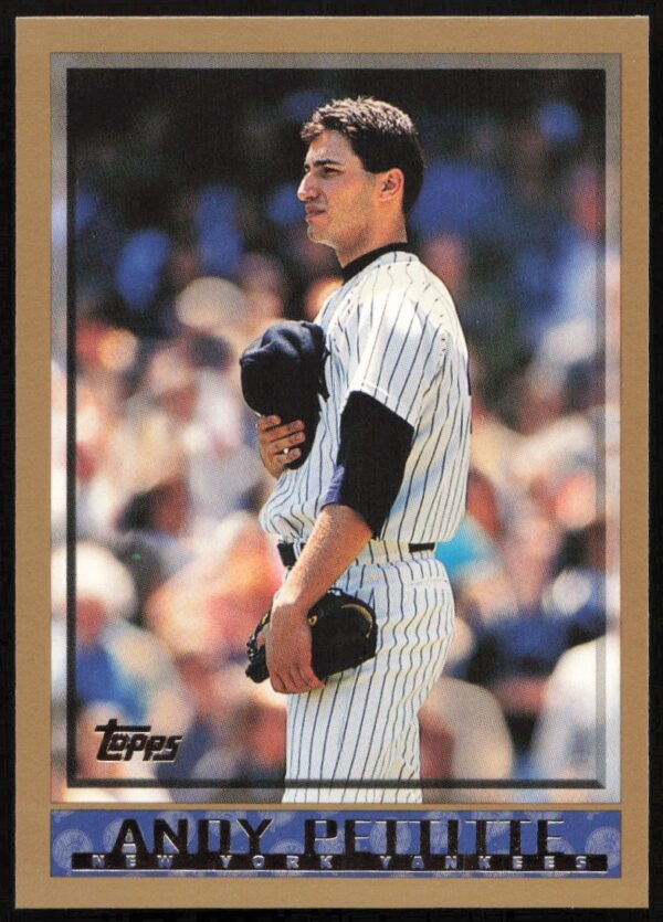 Andy Pettitte 1998 Topps baseball card #337 featuring Yankees pitcher in action.