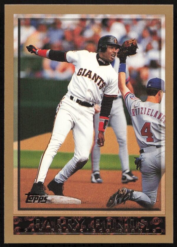 Barry Bonds 1998 Topps Baseball Card #317, San Francisco Giants Action Shot