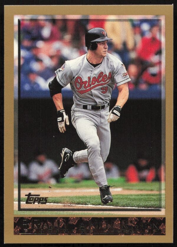 1998 Topps Brady Anderson Card #91, Front View, Baltimore Orioles Baseball.