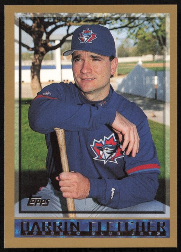 1998 Topps Darrin Fletcher #451 Baseball Card in Montreal Expos Uniform.
