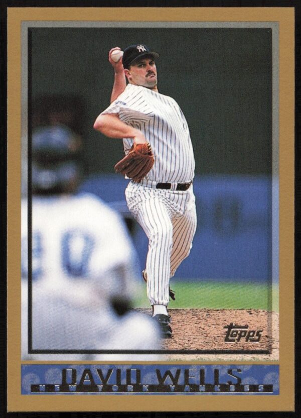 David Wells 1998 Topps Card #83: Yankees Pitching Action Shot.