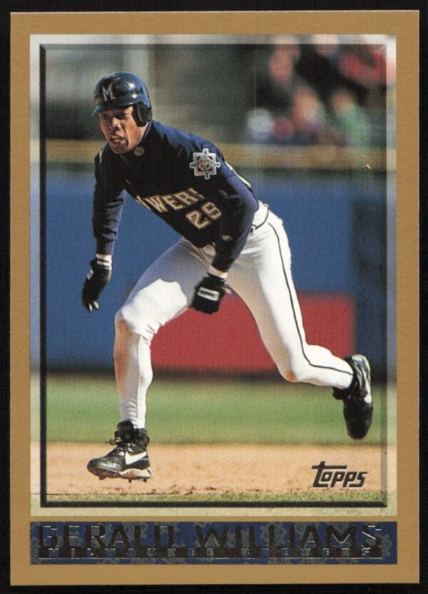 1998 Topps Baseball Card #212: Gerald Williams in Yankees Uniform (Front).