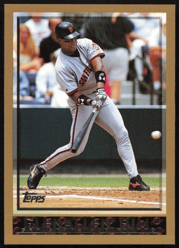 1998 Topps Baseball Card: Glenallen Hill in-action, #189, iconic 1990s player image.
