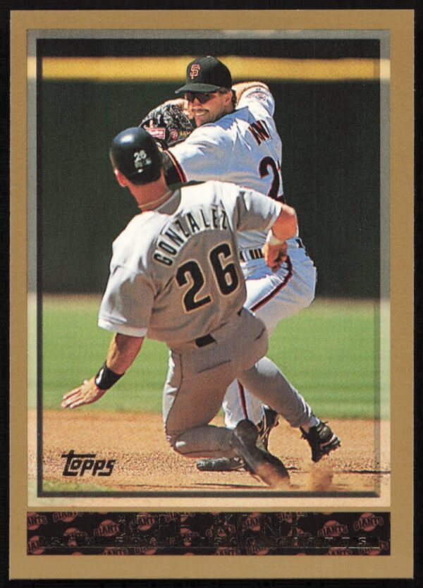 Jeff Kent 1998 Topps Card #24, San Francisco Giants Second Baseman in Action Pose.