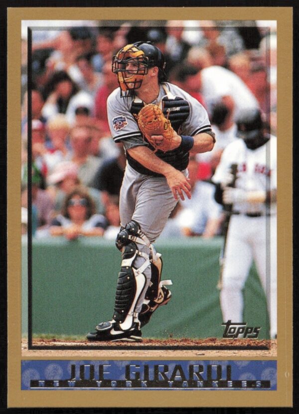 Joe Girardi 1998 Topps card #122, Chicago Cubs, in action, front view.