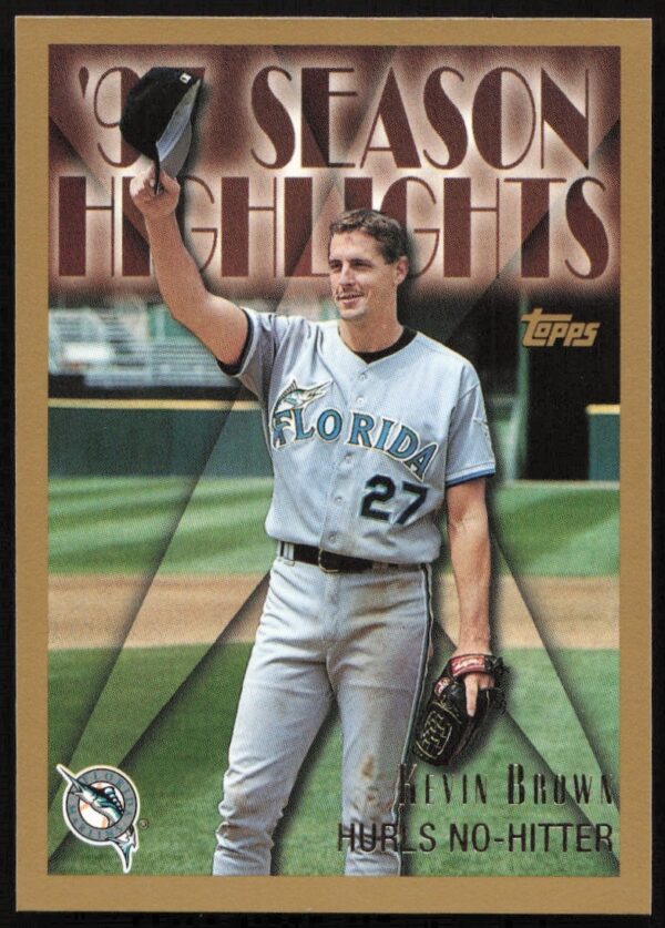 Kevin Brown 1998 Topps Card #266 - Pitching Highlight Moment