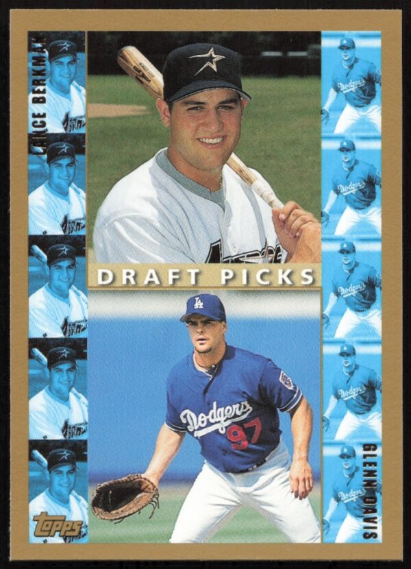 1998 Topps Draft Picks card #246 featuring Lance Berkman and Glenn Davis.