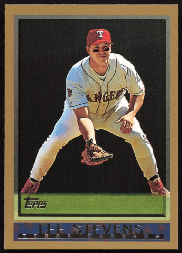 1998 Topps Lee Stevens #148: Front action shot in team uniform.
