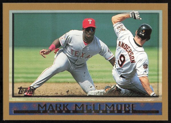 Mark McLemore 1998 Topps Baseball Card #71, action shot in team uniform.