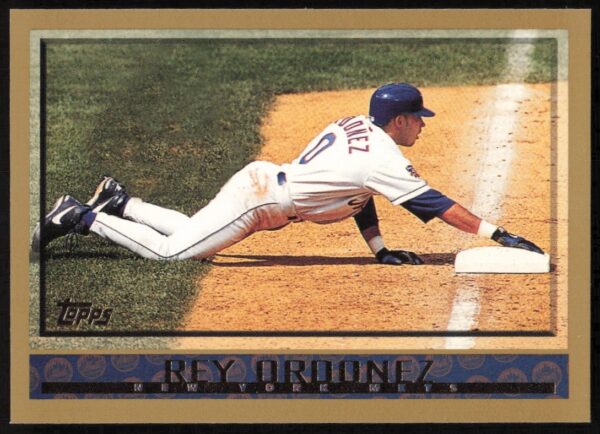 Rey Ordonez 1998 Topps Baseball Card #103, capturing dynamic field action.