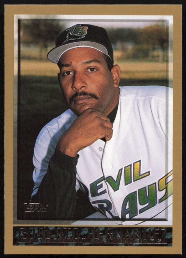 Roberto Hernandez in action, 1998 Topps card #430, Kansas City Royals pitcher.