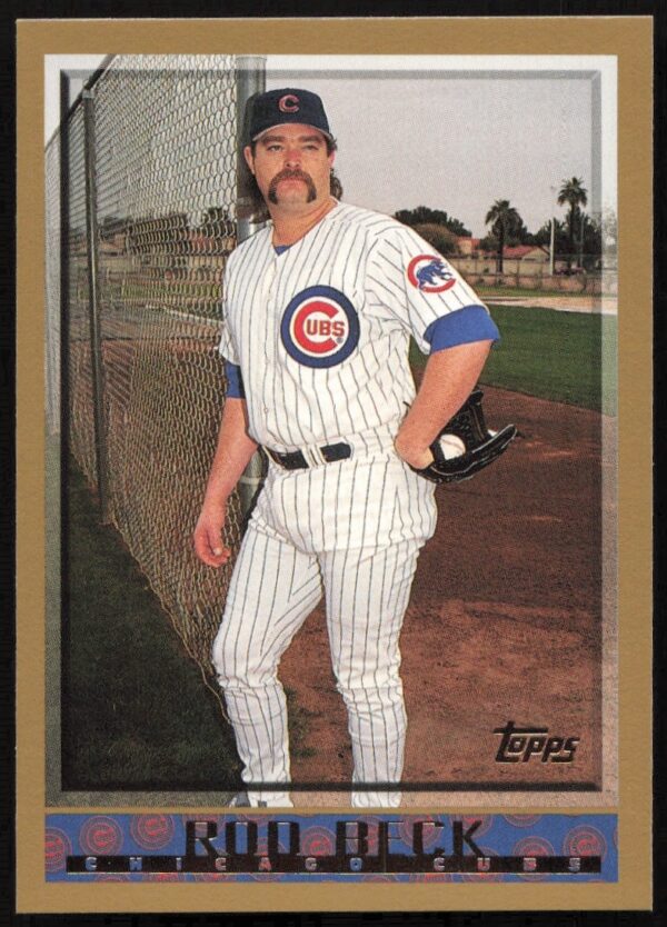 1998 Topps Rod Beck baseball card featuring pitcher poised in uniform on mound.